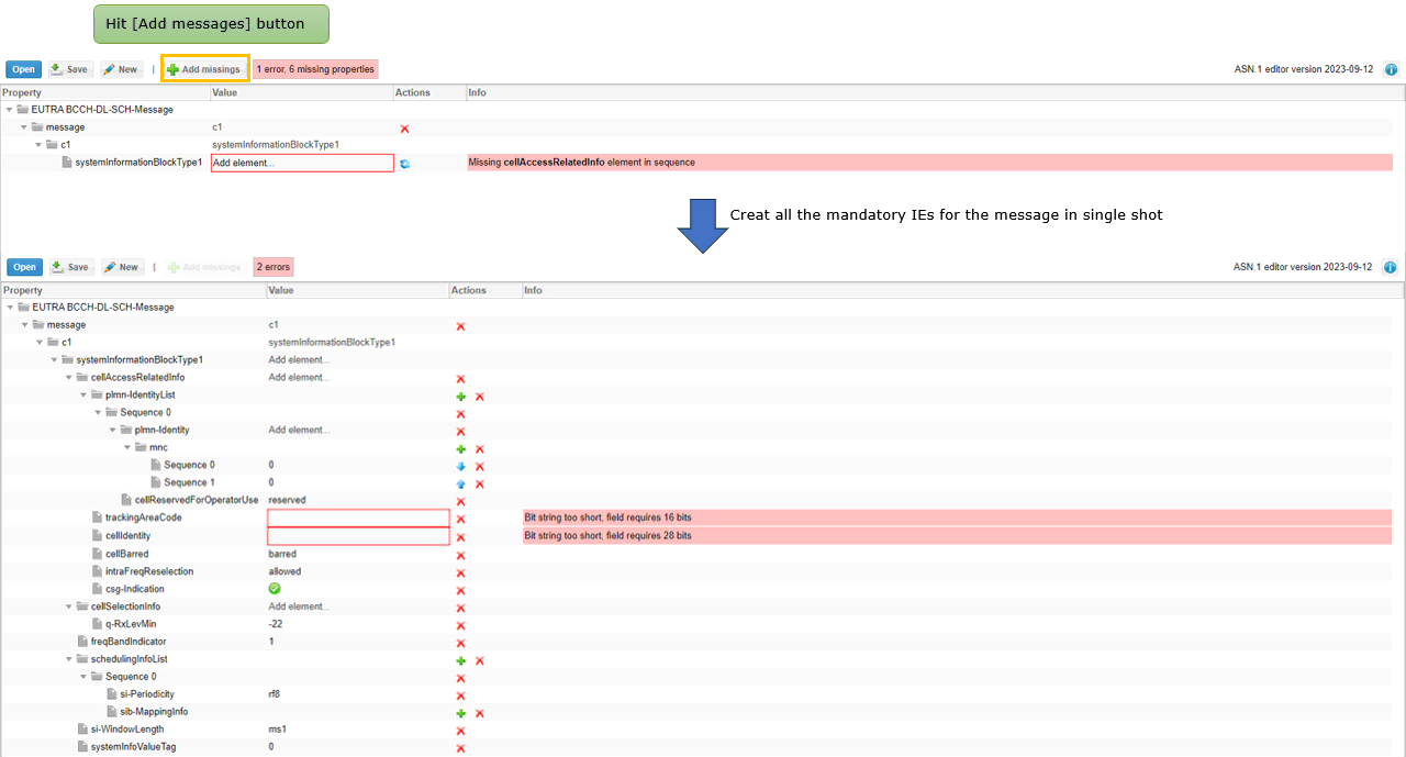 ASN.1 Editor interface screenshot related to ASN1 Editor AutoIE