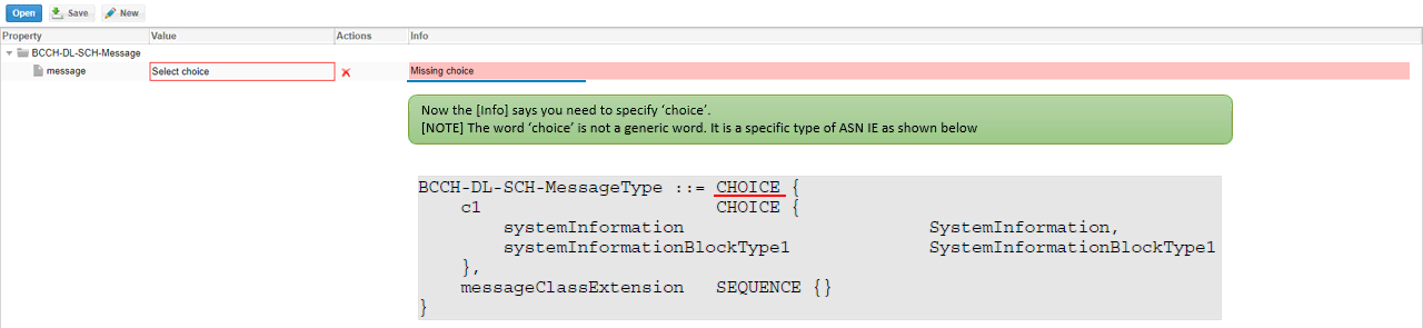 ASN.1 Editor workflow screenshot related to New ASN Creation Step 05 p