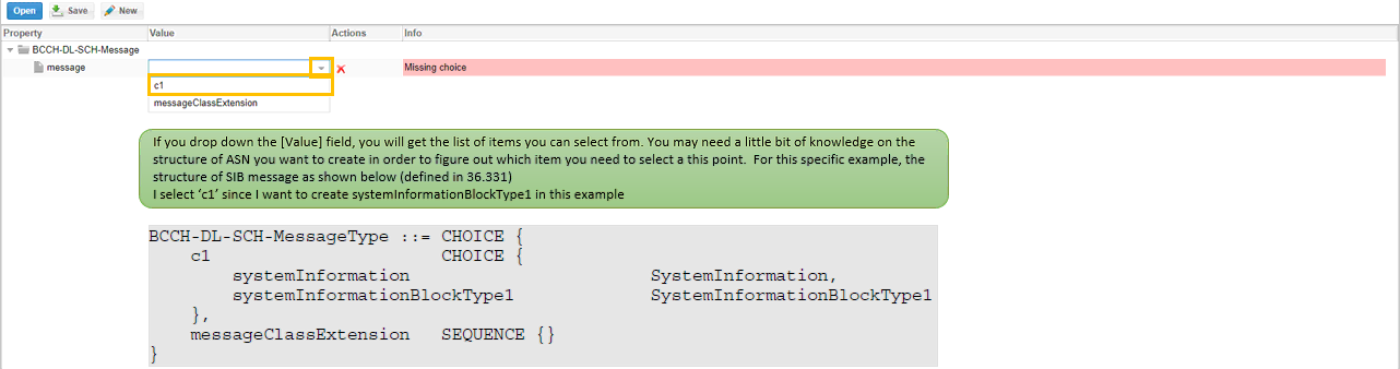 ASN.1 Editor workflow screenshot related to New ASN Creation Step 06 p