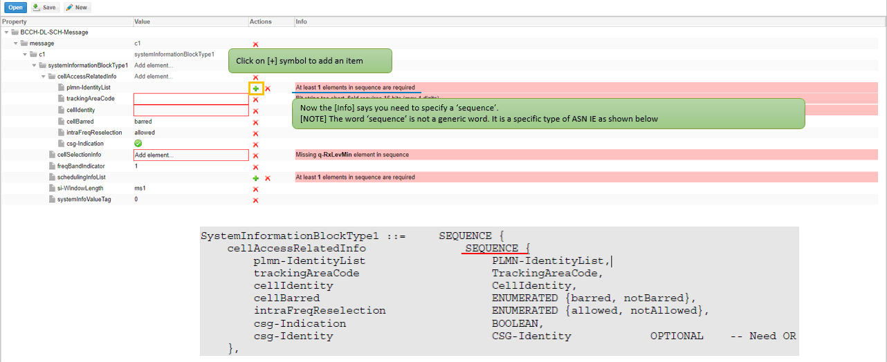 ASN.1 Editor workflow screenshot related to New ASN Creation Step 23 p