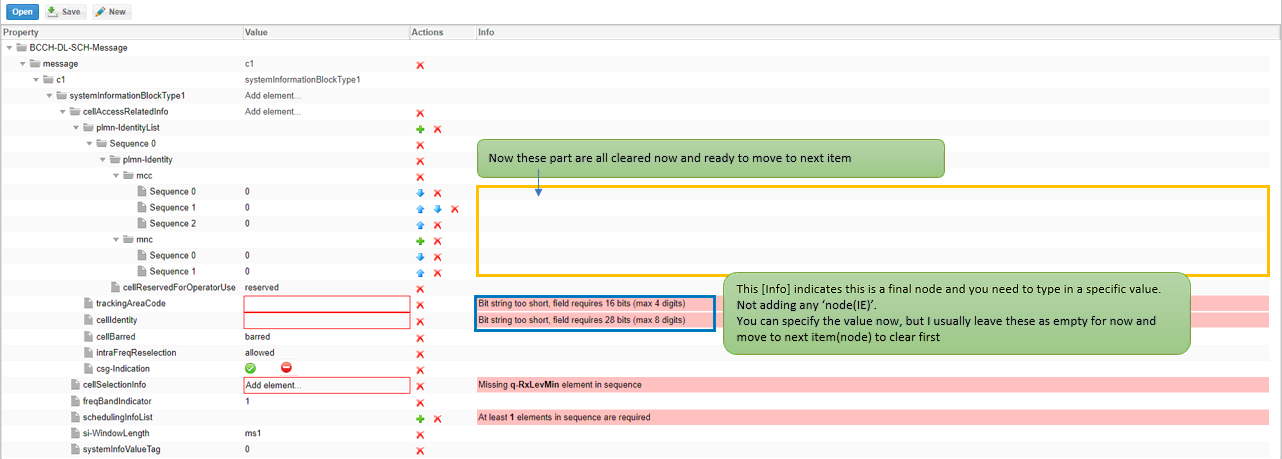 ASN.1 Editor workflow screenshot related to New ASN Creation Step 33 p