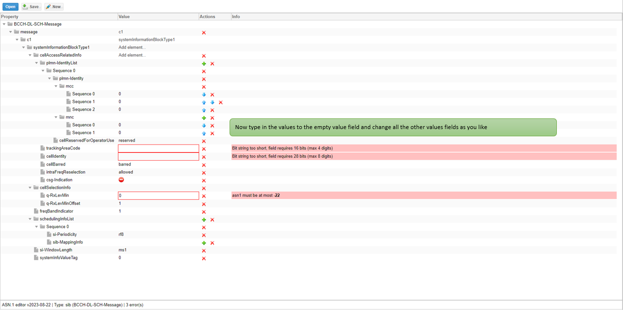 ASN.1 Editor workflow screenshot related to New ASN Creation Step 39