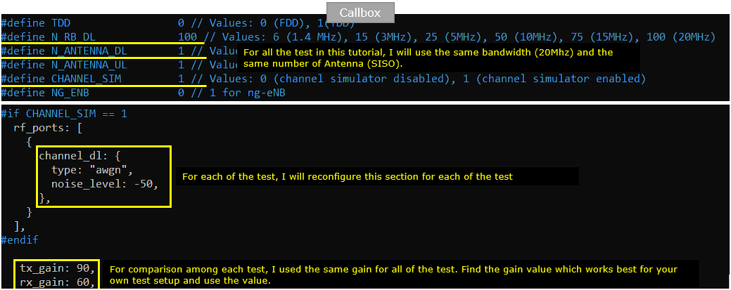 Channel Simulator configuration or test result related to Config 04