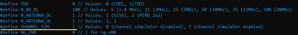 Channel Simulator configuration or test result related to Test1 Config 01