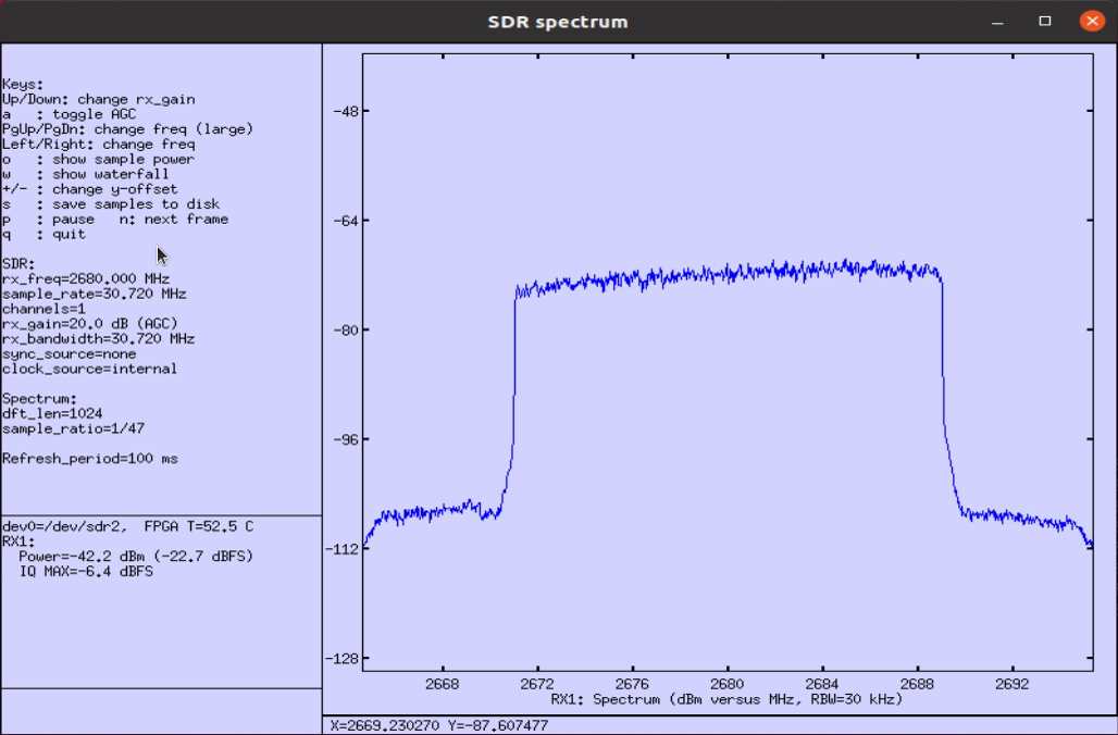 Channel Simulator configuration or test result related to Test2 freq doppler 1000 02