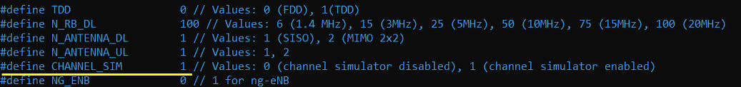 Channel Simulator configuration or test result related to Test3 Config 01