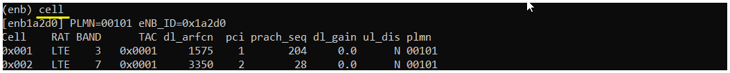 Commandline enb t cell 01