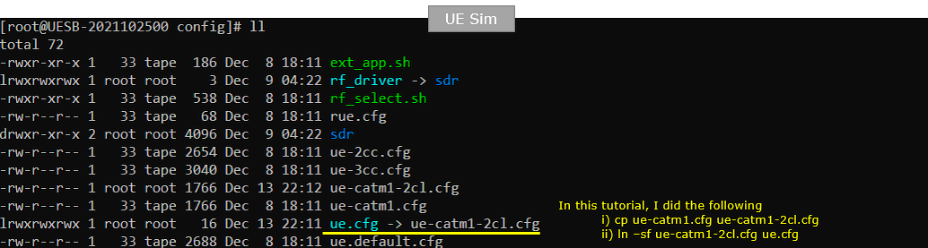 LTE CatM1 2CL UEsim Config 01