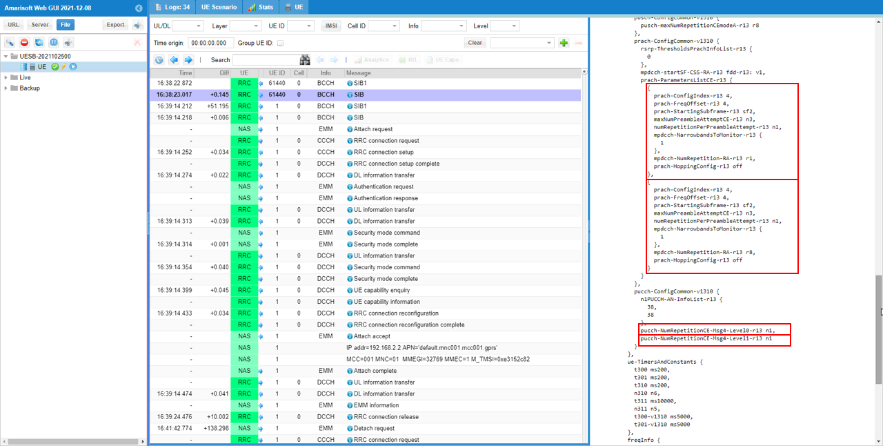 LTE CatM1 2CL UEsim Log 02