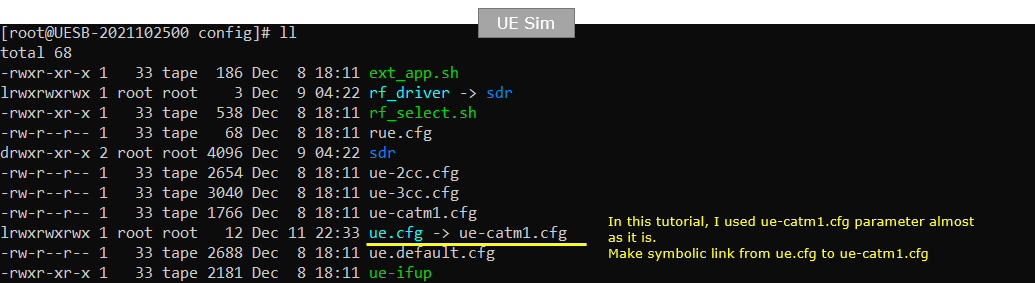 LTE CatM1 UEsim Config 01