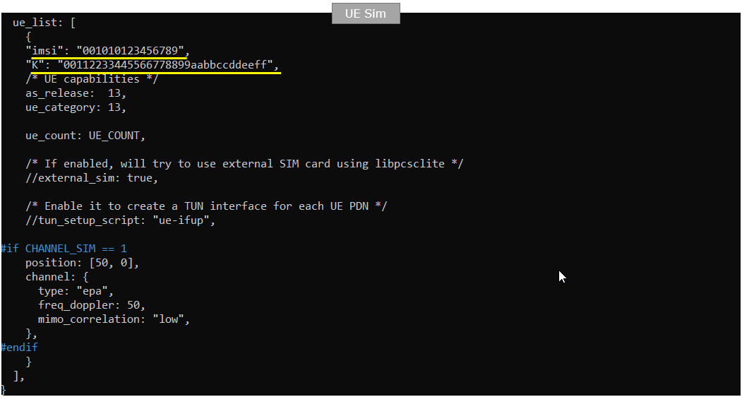 LTE CatM1 UEsim Config 05