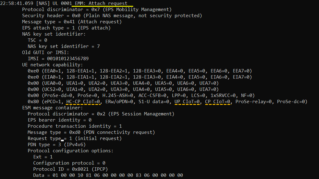 LTE CatM1 UEsim Log 06