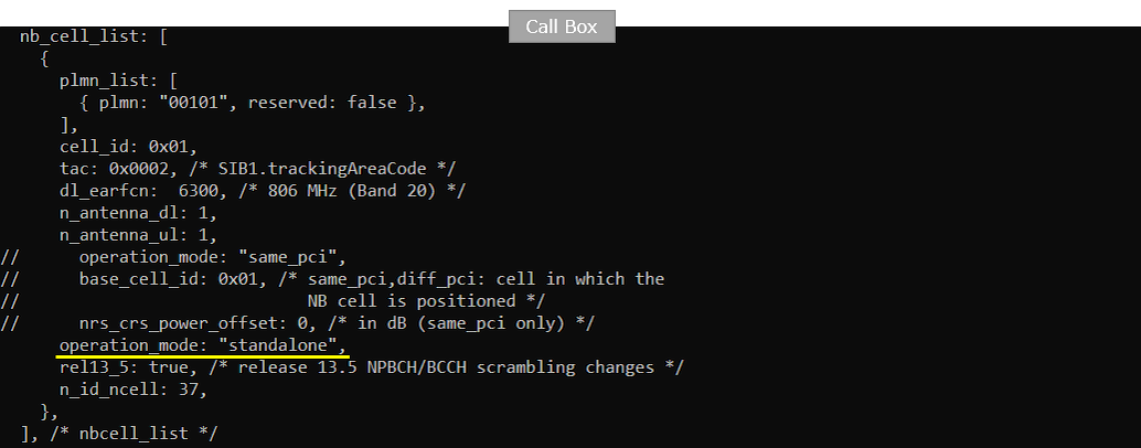 LTE NB standalone UEsim Config 07