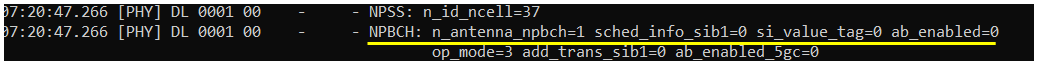 LTE NB standalone UEsim Log 02