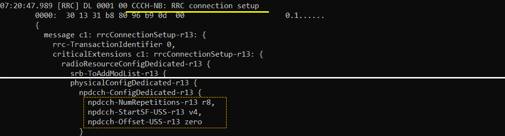 LTE NB standalone UEsim Log 09