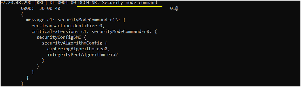 LTE NB standalone UEsim Log 15