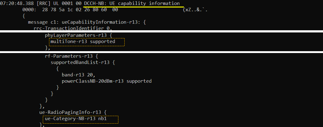 LTE NB standalone UEsim Log 18