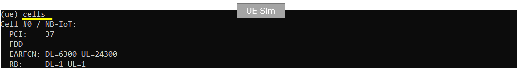 LTE NB standalone UEsim Run 05