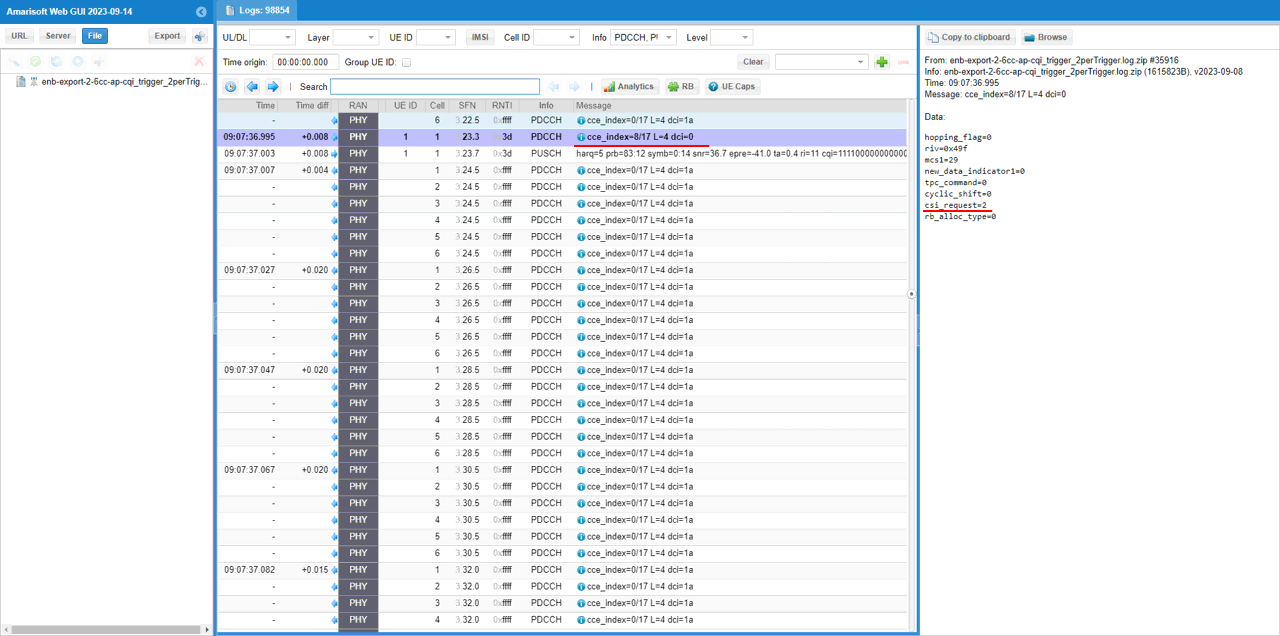 LTE ApCqi Test 3 SubTest 1 Log 02