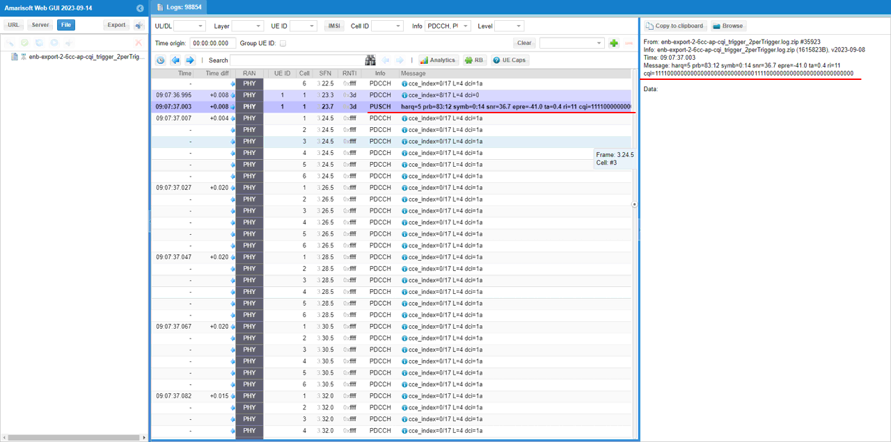 LTE ApCqi Test 3 SubTest 1 Log 03