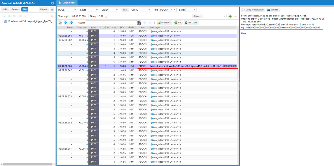 LTE ApCqi Test 3 SubTest 1 Log 09