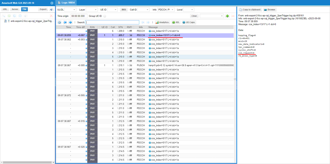 LTE ApCqi Test 3 SubTest 1 Log 10