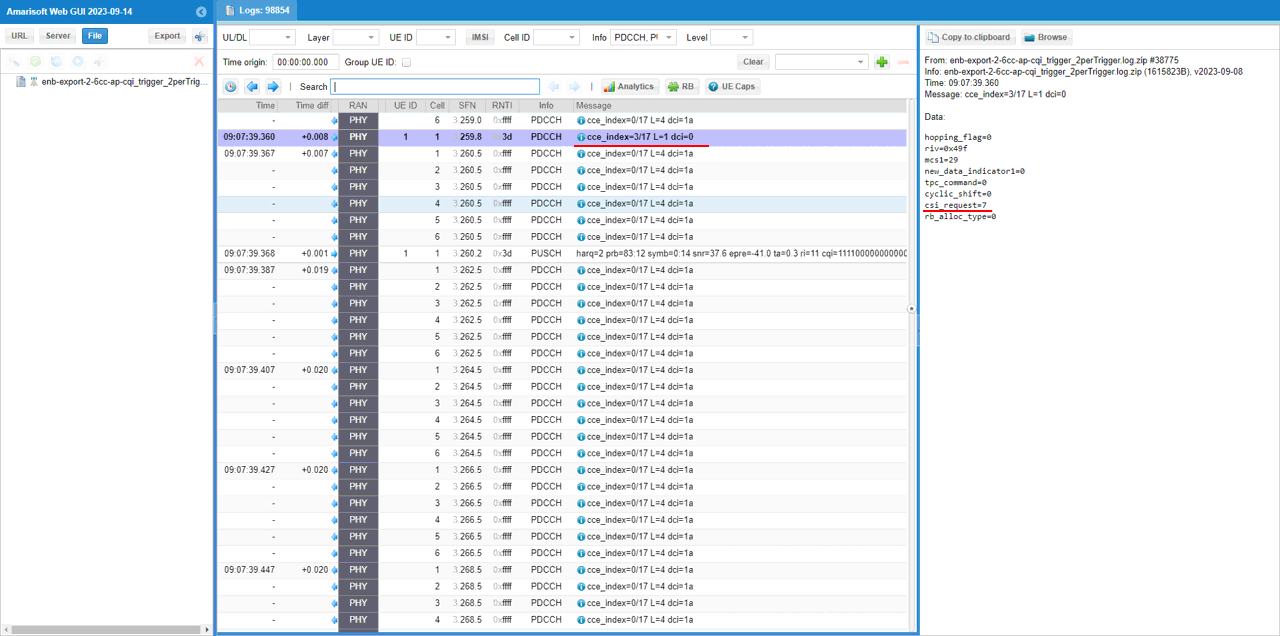 LTE ApCqi Test 3 SubTest 1 Log 12