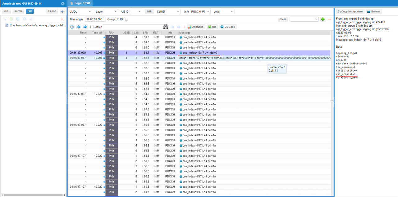 LTE ApCqi Test 3 SubTest 2 Log 10