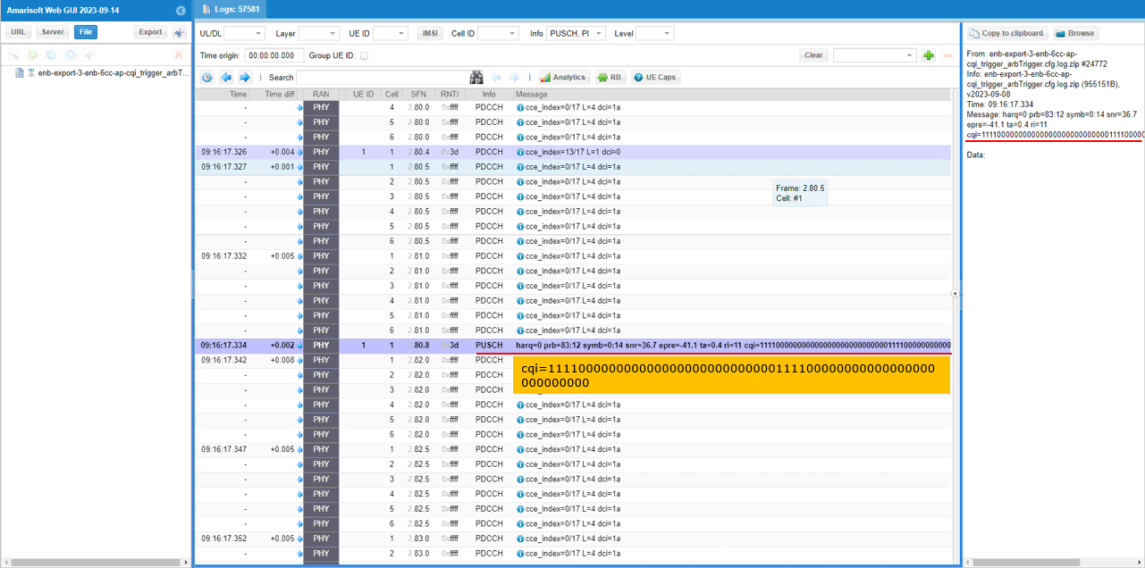 LTE ApCqi Test 3 SubTest 2 Log 13