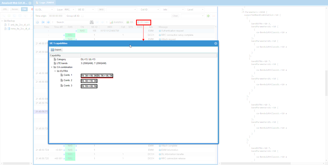 LTE CA Test 3 Log 03