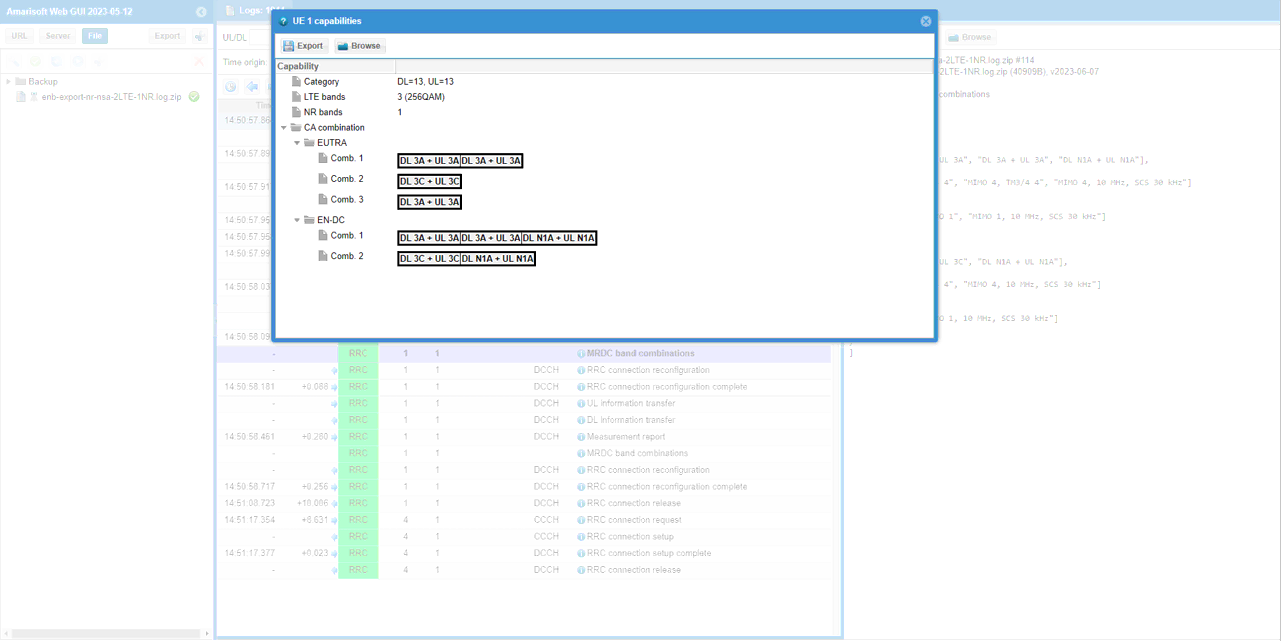 LTE CA Test 4 Log 01