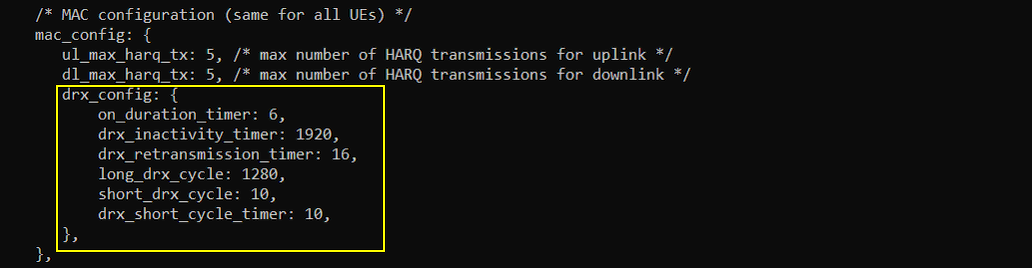 LTE CDRX Config 05