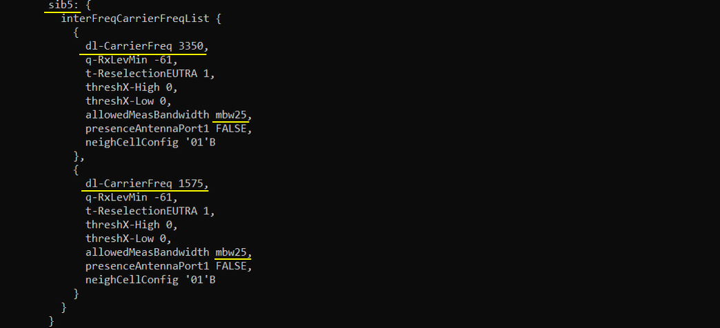 LTE CellReselection Test 2 Config 11