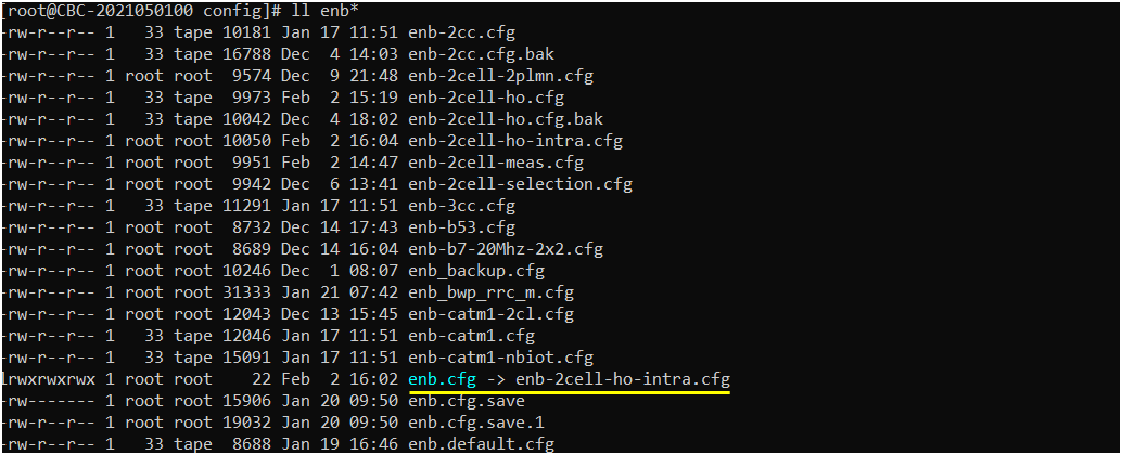 LTE HO Intra Config 01