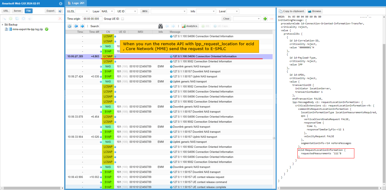 LTE LPP Test1 Log 10