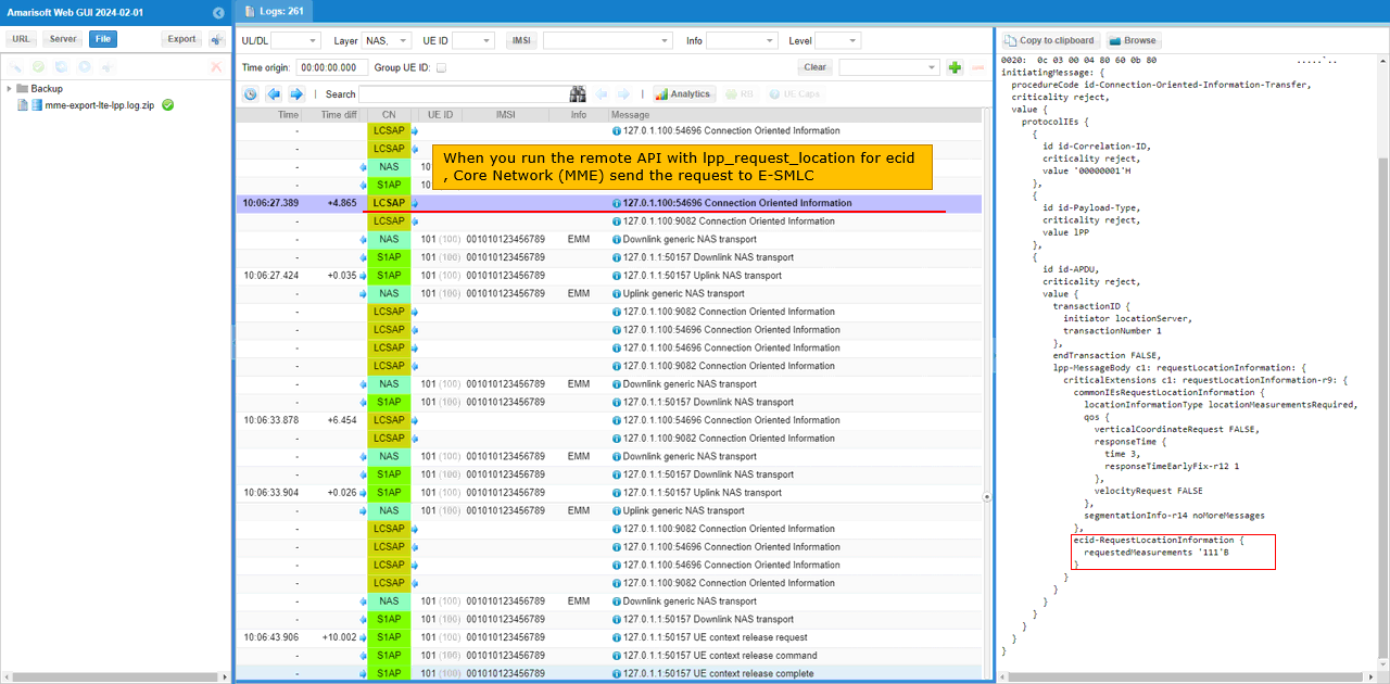 LTE LPP Test1 Log 10