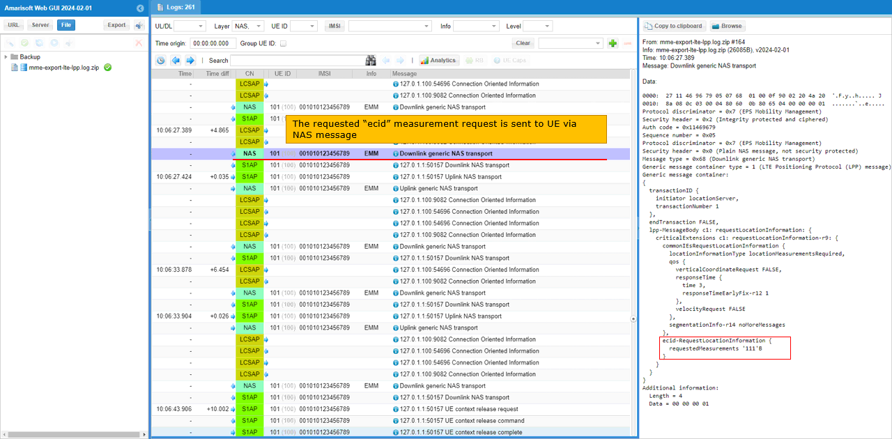 LTE LPP Test1 Log 11