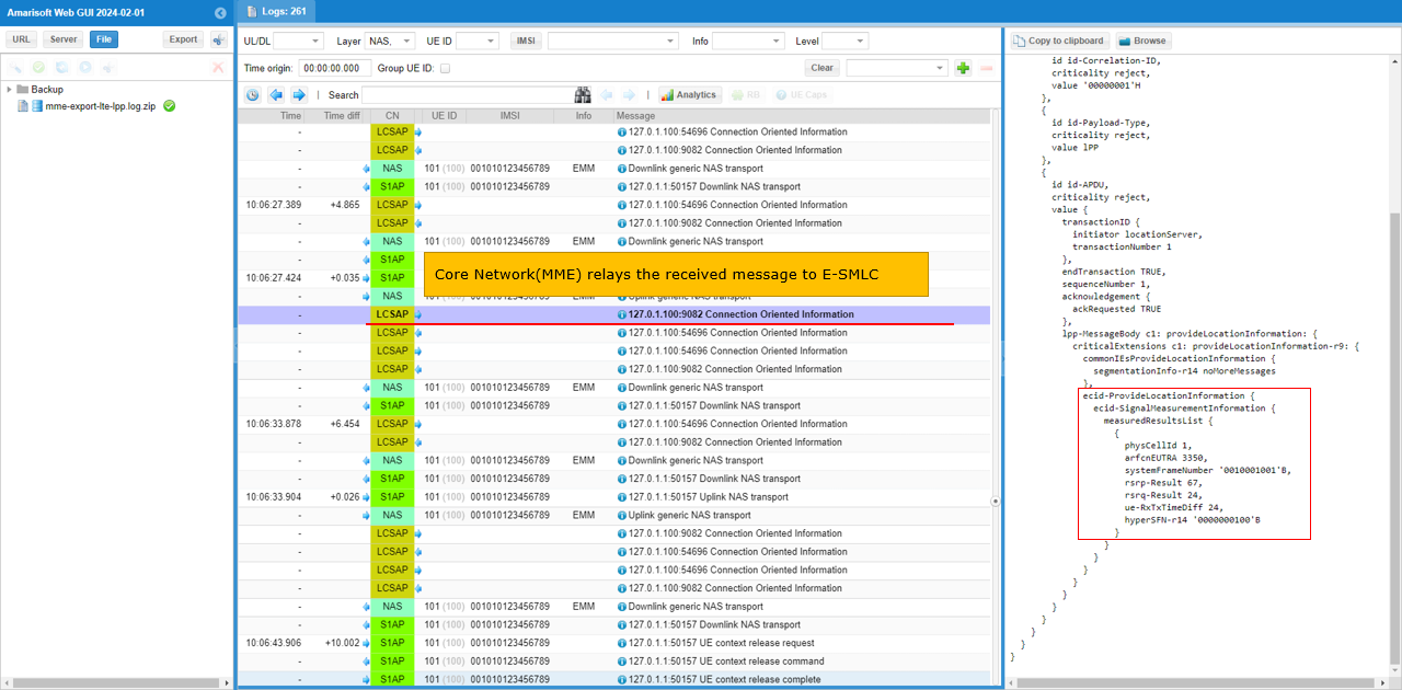 LTE LPP Test1 Log 13