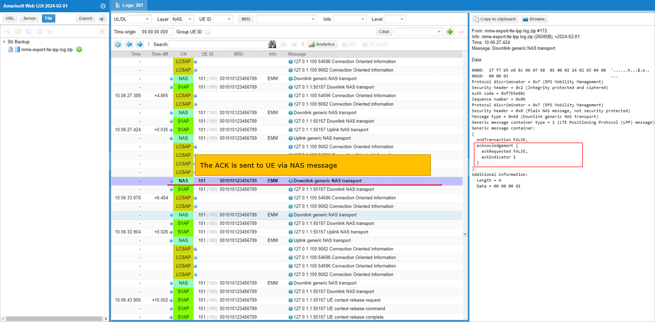 LTE LPP Test1 Log 15