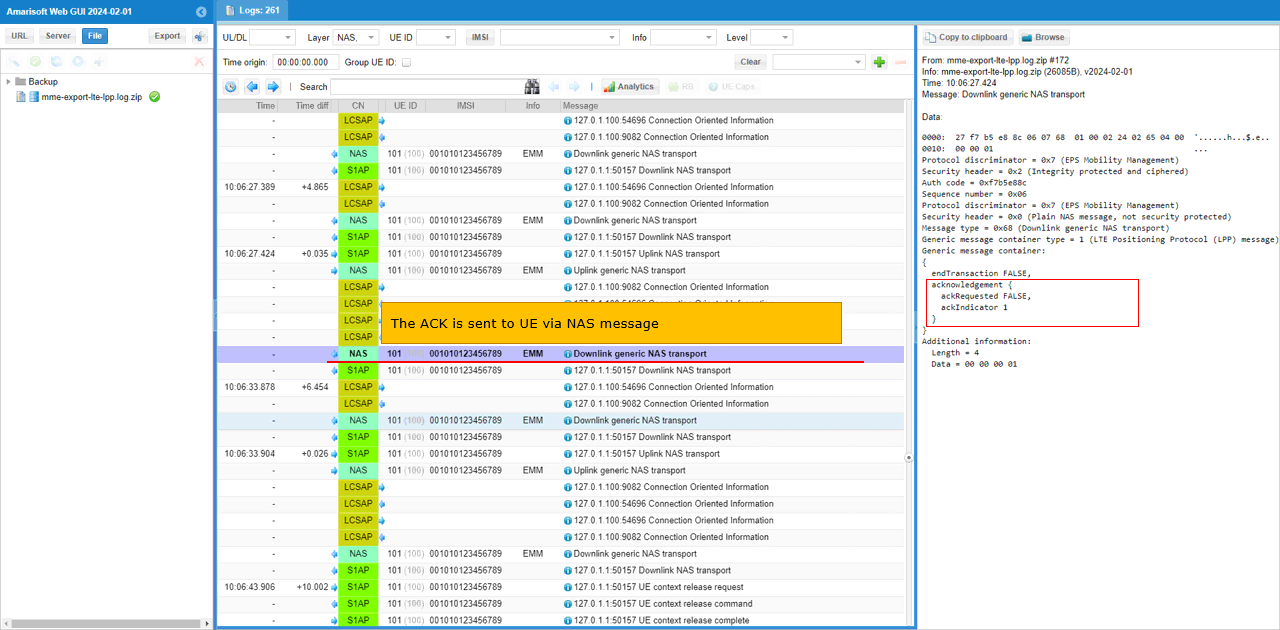 LTE LPP Test1 Log 15