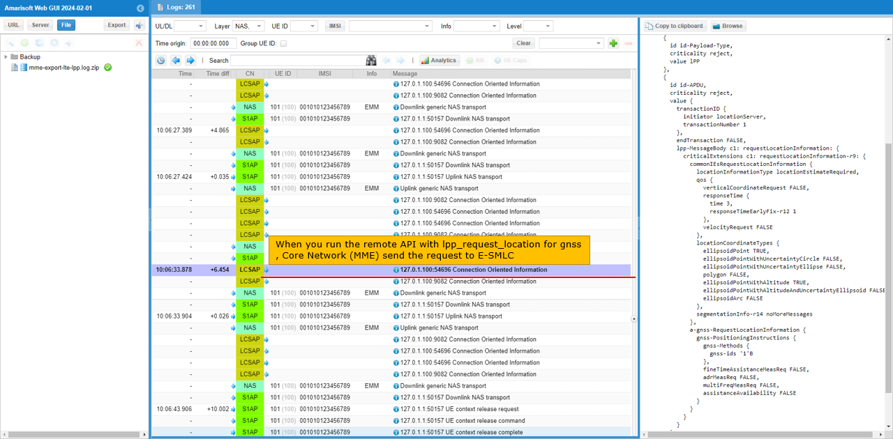 LTE LPP Test1 Log 16