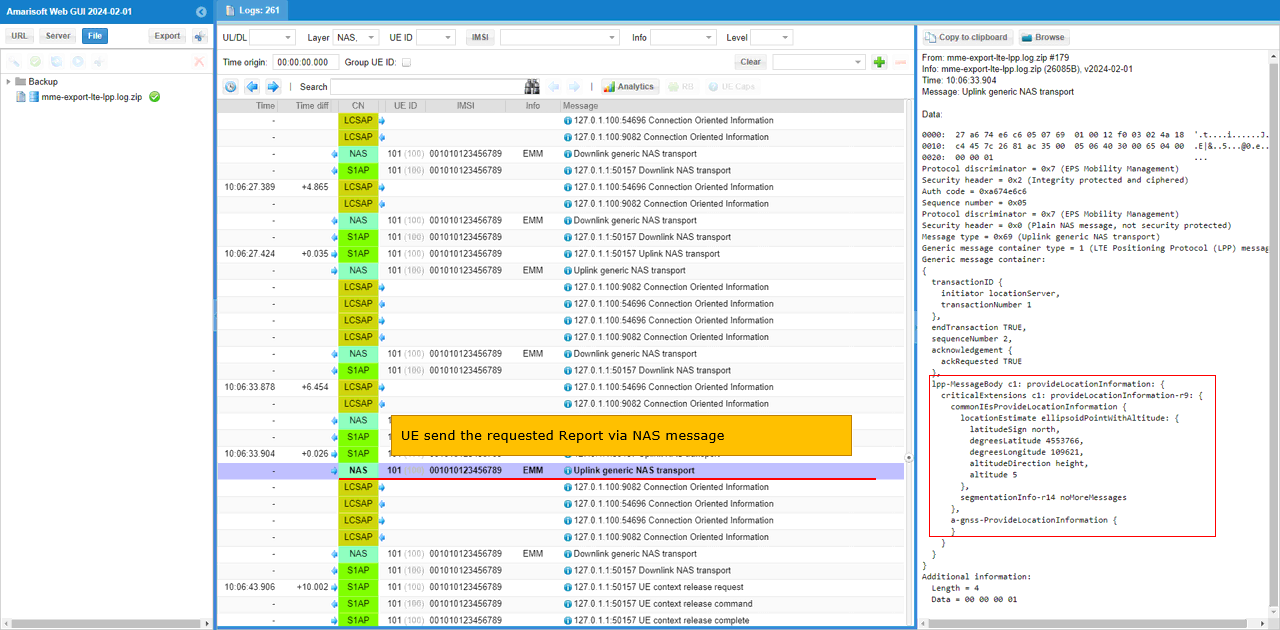 LTE LPP Test1 Log 18