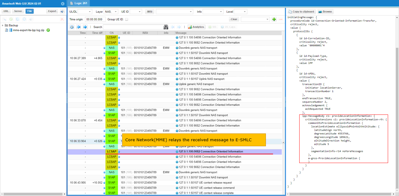 LTE LPP Test1 Log 19