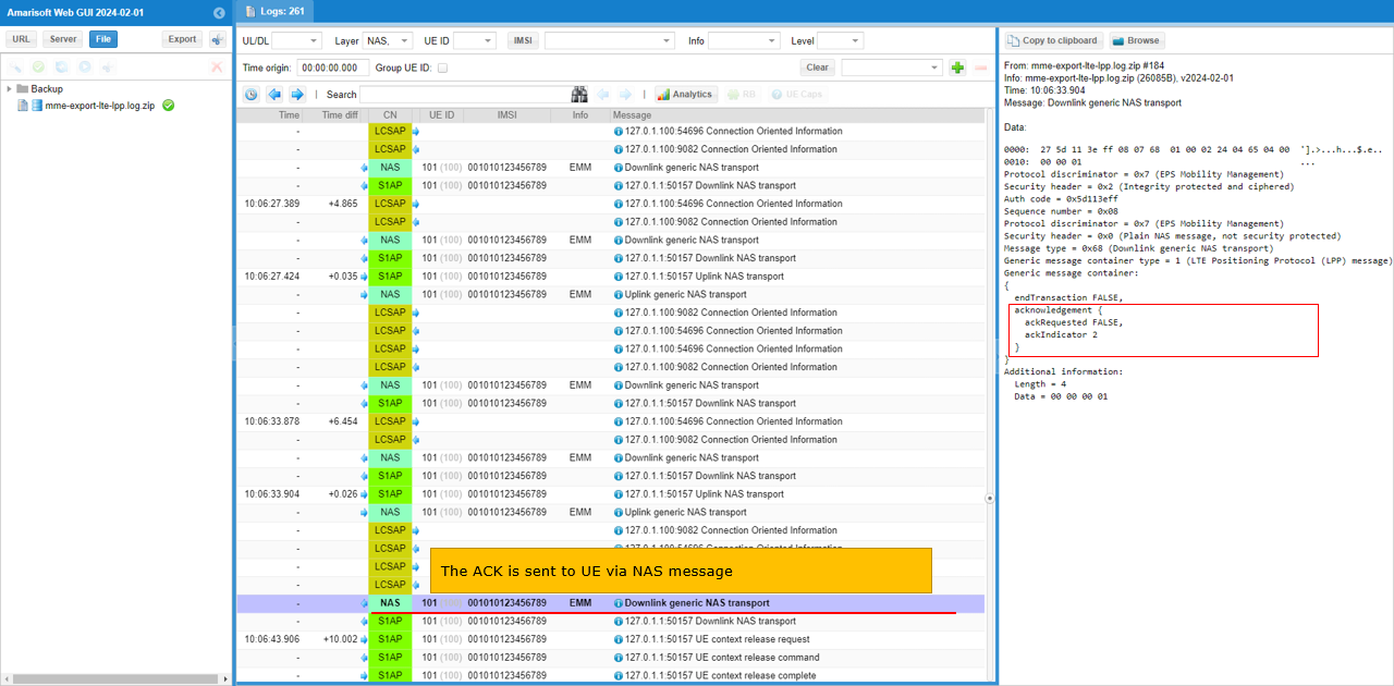 LTE LPP Test1 Log 21