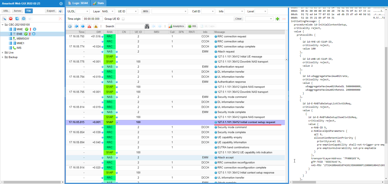 LTE MOCN Log 16