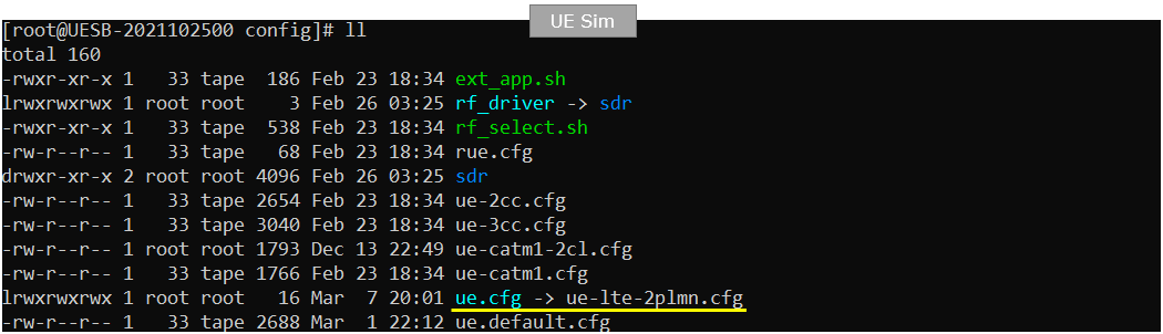 LTE MOCN UeSIM Config 01