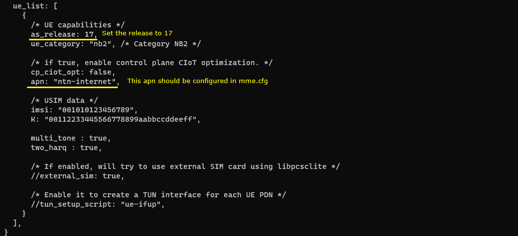 LTE NB NTN Test 1 Config 11