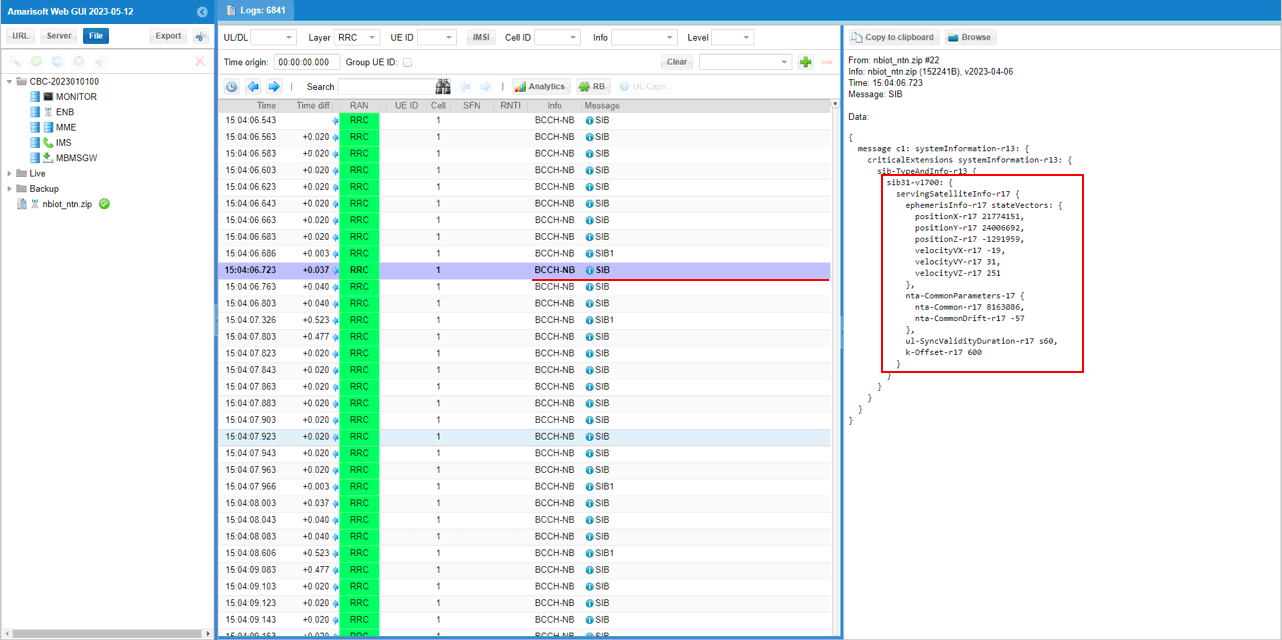 LTE NB NTN Test 2 Log 02