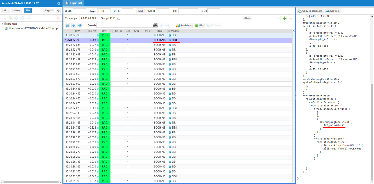 LTE NB NTN Test 3 Log 01