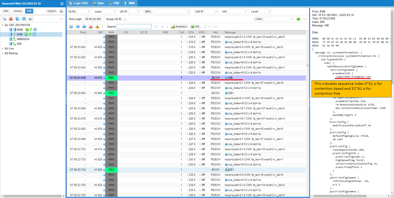 LTE PDCCH Order Test 2 Log 01